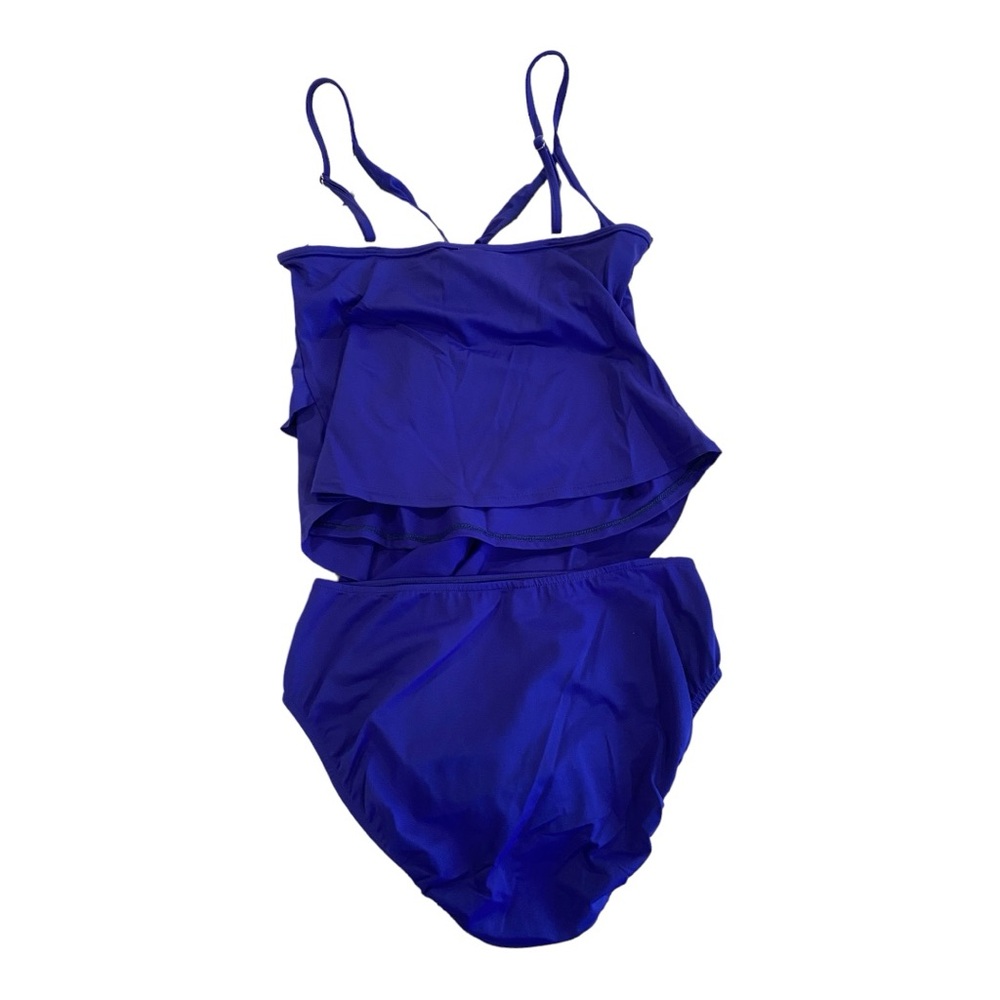 Stylish Tankini set. Top is size 16, bottom is sz 14 purple or blue - Picture 4 of 6